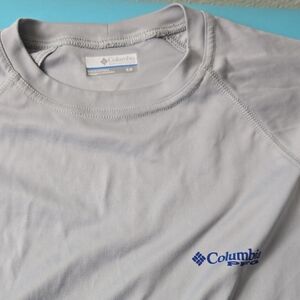 Columbia PFG Light Gray Shirt with Blue Logo